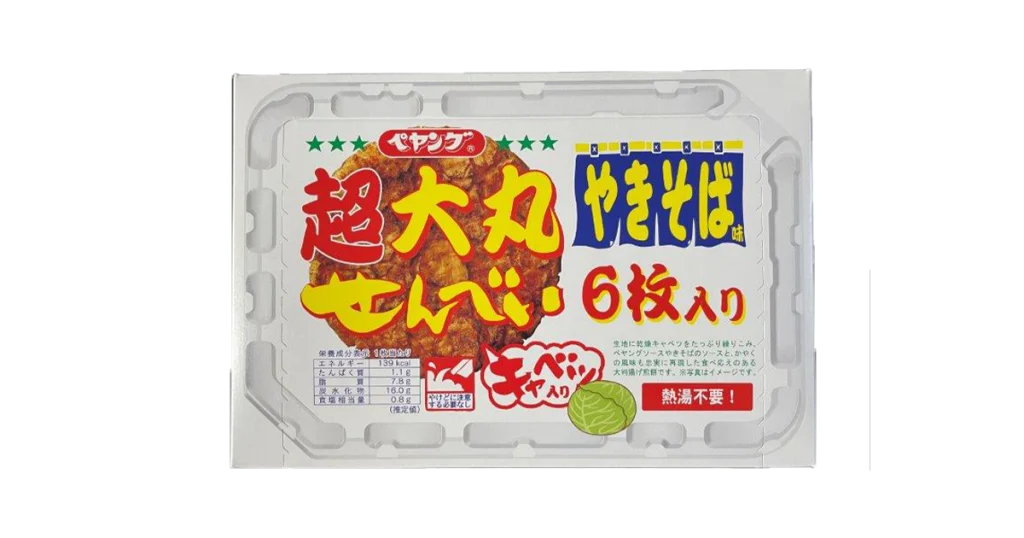 ペヤング超大丸せんべい６枚箱入り