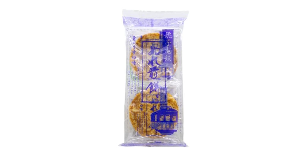 銚子電鉄ぬれ煎餅 青のうす口味