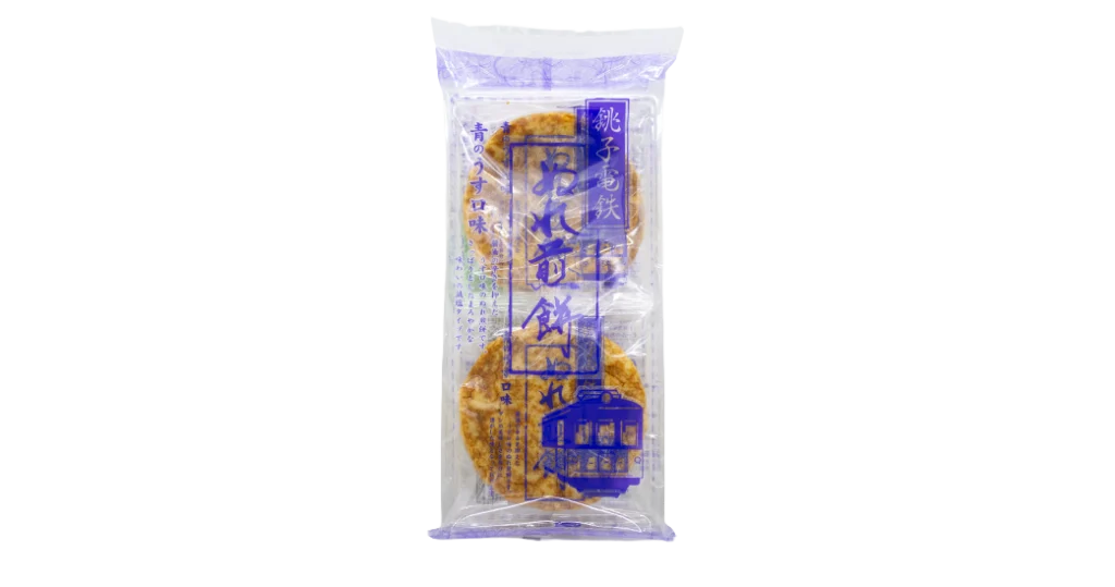 銚子電鉄ぬれ煎餅 青のうす口味