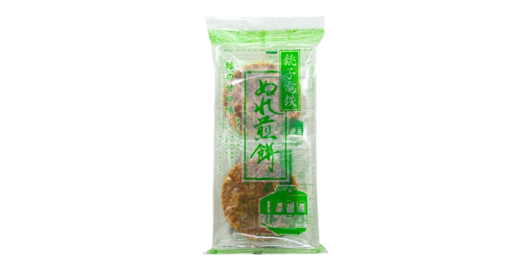 銚子電鉄ぬれ煎餅 緑の甘口味